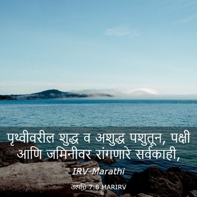 Picture 03 - उत्पत्ति 7:8 MARIRV - पृथ्वीवरील शुद्ध - Bible Verse Picture