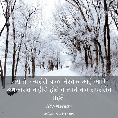 Picture 03 - उपदेशक 6:4 MARIRV - जसे ते जन्मलेले - Bible Verse Picture