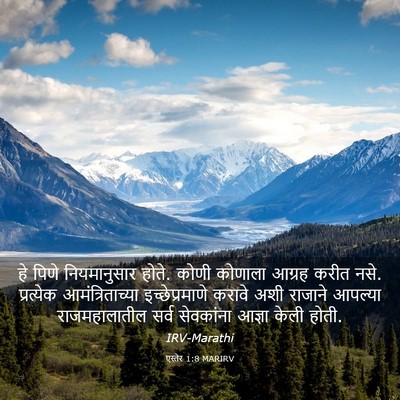 Picture 03 - एस्तेर 1:8 MARIRV - हे पिणे - Bible Verse Picture