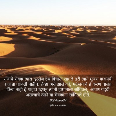 Picture 03 - एस्तेर 3:4 MARIRV - राजाचे सेवक त्यास - Bible Verse Picture