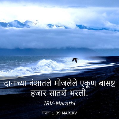 Picture 03 - गणना 1:39 MARIRV - दानाच्या वंशातले - Bible Verse Picture
