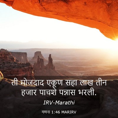 Picture 03 - गणना 1:46 MARIRV - ती मोजदाद एकूण सहा - Bible Verse Picture
