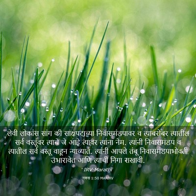Picture 03 - गणना 1:50 MARIRV - लेवी लोकांस सांग - Bible Verse Picture