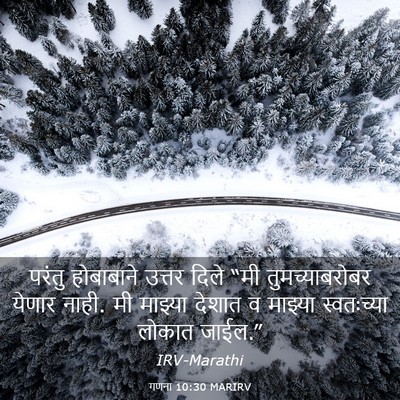Picture 03 - गणना 10:30 MARIRV - परंतु होबाबाने - Bible Verse Picture