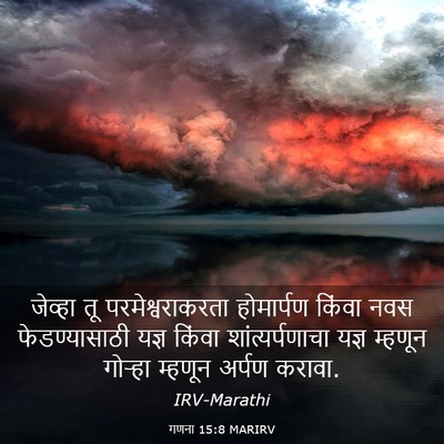 Picture 03 - गणना 15:8 MARIRV - जेव्हा तू - Bible Verse Picture