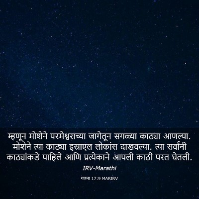 Picture 03 - गणना 17:9 MARIRV - म्हणून मोशेने - Bible Verse Picture