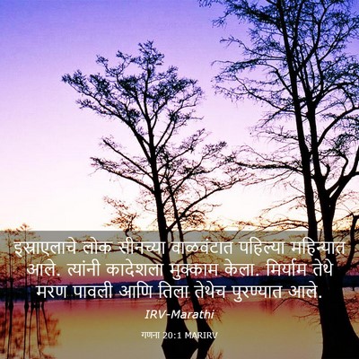 Picture 03 - गणना 20:1 MARIRV - इस्राएलाचे लोक - Bible Verse Picture