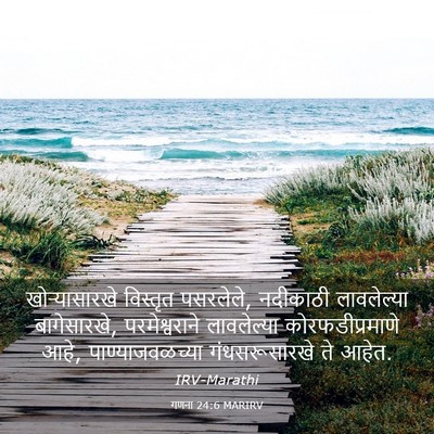Picture 03 - गणना 24:6 MARIRV - खोऱ्यासारखे - Bible Verse Picture