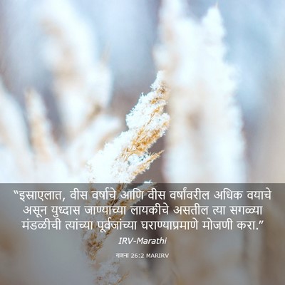 Picture 03 - गणना 26:2 MARIRV - “इस्राएलात, वीस - Bible Verse Picture