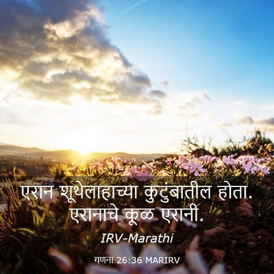 Picture 03 - गणना 26:36 MARIRV - एरान शूथेलाहाच्या - Bible Verse Picture