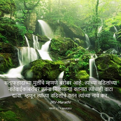 Picture 03 - गणना 27:7 MARIRV - सलाफहादाच्या - Bible Verse Picture