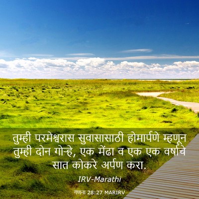 Picture 03 - गणना 28:27 MARIRV - तुम्ही परमेश्वरास - Bible Verse Picture