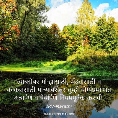Picture 03 - गणना 29:33 MARIRV - त्याबरोबर - Bible Verse Picture