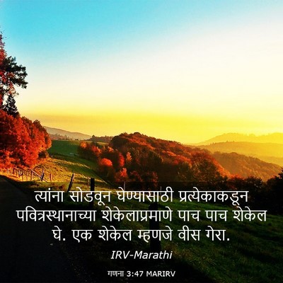 Picture 03 - गणना 3:47 MARIRV - त्यांना सोडवून - Bible Verse Picture