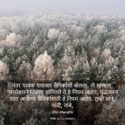 Picture 03 - गणना 31:21 MARIRV - नंतर याजक एलाजार - Bible Verse Picture