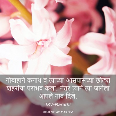 Picture 03 - गणना 32:42 MARIRV - नोबाहाने कनाथ व - Bible Verse Picture