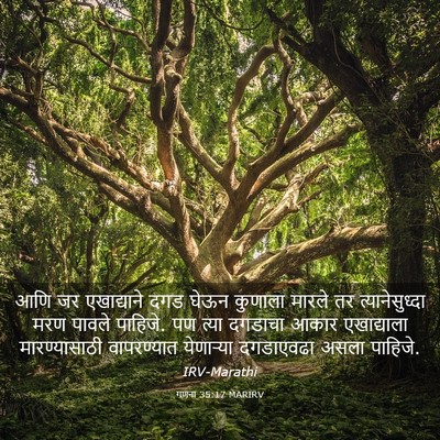 Picture 03 - गणना 35:17 MARIRV - आणि जर एखाद्याने - Bible Verse Picture