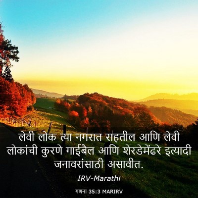Picture 03 - गणना 35:3 MARIRV - लेवी लोक त्या - Bible Verse Picture
