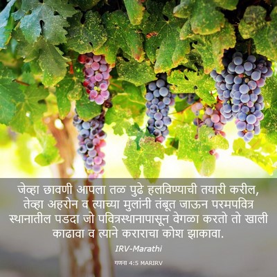 Picture 03 - गणना 4:5 MARIRV - जेव्हा छावणी आपला - Bible Verse Picture
