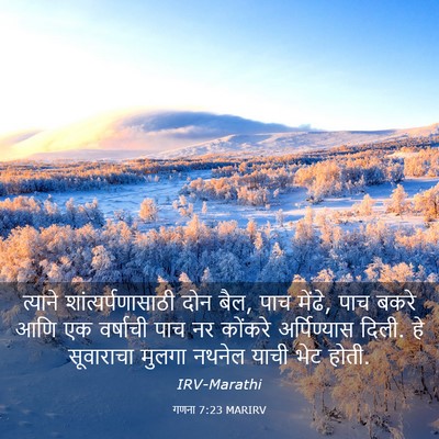 Picture 03 - गणना 7:23 MARIRV - त्याने - Bible Verse Picture