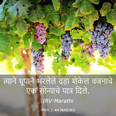 Picture 03 - गणना 7:44 MARIRV - त्याने धूपाने - Bible Verse Picture