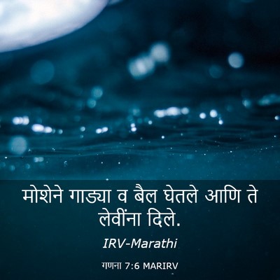 Picture 03 - गणना 7:6 MARIRV - मोशेने गाड्या व - Bible Verse Picture