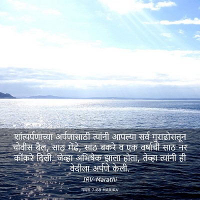 Picture 03 - गणना 7:88 MARIRV - शांत्यर्पणाच्या - Bible Verse Picture