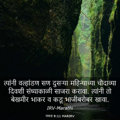 Picture 03 - गणना 9:11 MARIRV - त्यांनी वल्हांडण - Bible Verse Picture