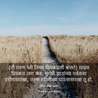 Picture 03 - गीतरत्न 8:14 MARIRV - (ती तरुण स्त्री - Bible Verse Picture
