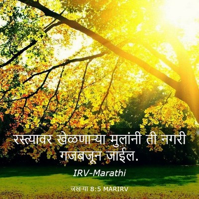 Picture 03 - जखऱ्या 8:5 MARIRV - रस्त्यावर - Bible Verse Picture