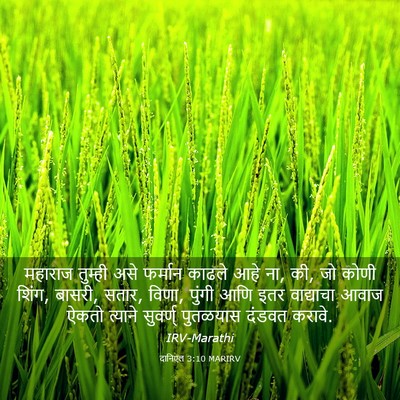 Picture 03 - दानिएल 3:10 MARIRV - महाराज तुम्ही असे - Bible Verse Picture