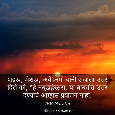 Picture 03 - दानिएल 3:16 MARIRV - शद्रख, मेशख, - Bible Verse Picture