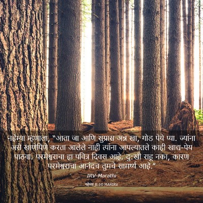 Picture 03 - नहेम्या 8:10 MARIRV - नहेम्या म्हणाला, - Bible Verse Picture