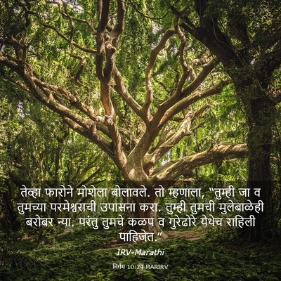 Picture 03 - निर्गम 10:24 MARIRV - तेव्हा फारोने - Bible Verse Picture
