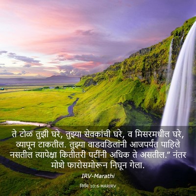 Picture 03 - निर्गम 10:6 MARIRV - ते टोळ तुझी घरे, - Bible Verse Picture