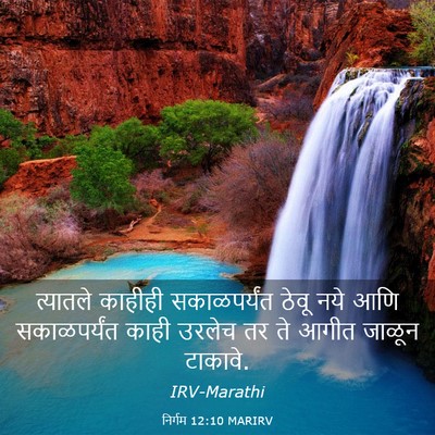 Picture 03 - निर्गम 12:10 MARIRV - त्यातले काहीही - Bible Verse Picture
