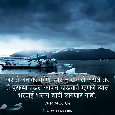 Picture 03 - निर्गम 22:13 MARIRV - जर ते जनावर कोणी - Bible Verse Picture