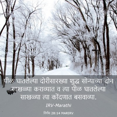 Picture 03 - निर्गम 28:14 MARIRV - पीळ घातलेल्या - Bible Verse Picture