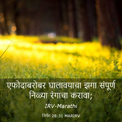 Picture 03 - निर्गम 28:31 MARIRV - एफोदाबरोबर - Bible Verse Picture