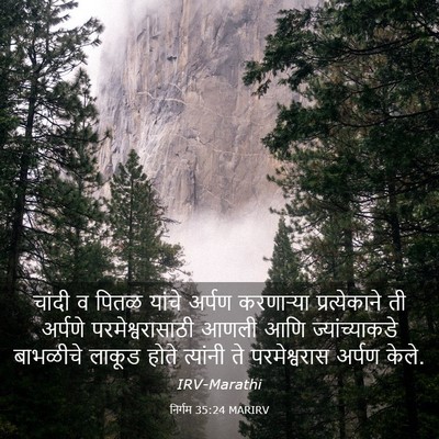 Picture 03 - निर्गम 35:24 MARIRV - चांदी व पितळ यांचे - Bible Verse Picture
