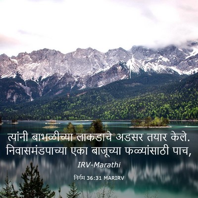 Picture 03 - निर्गम 36:31 MARIRV - त्यांनी बाभळीच्या - Bible Verse Picture