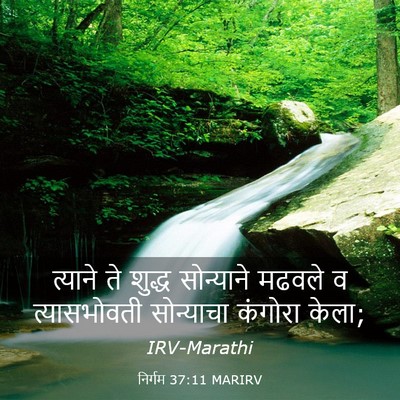 Picture 03 - निर्गम 37:11 MARIRV - त्याने ते शुद्ध - Bible Verse Picture
