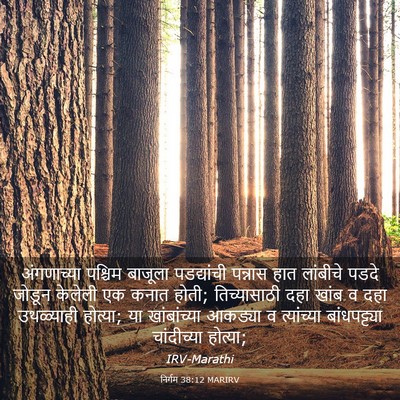 Picture 03 - निर्गम 38:12 MARIRV - अंगणाच्या पश्चिम - Bible Verse Picture