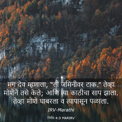 Picture 03 - निर्गम 4:3 MARIRV - मग देव म्हणाला, “ती - Bible Verse Picture