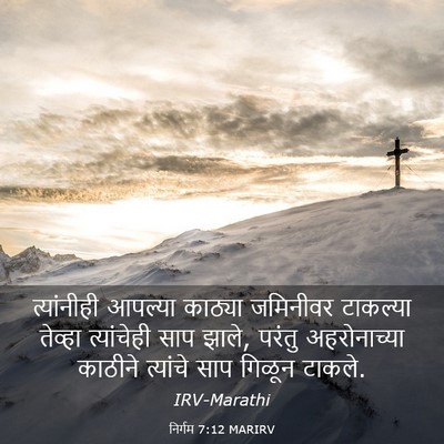 Picture 03 - निर्गम 7:12 MARIRV - त्यांनीही आपल्या - Bible Verse Picture