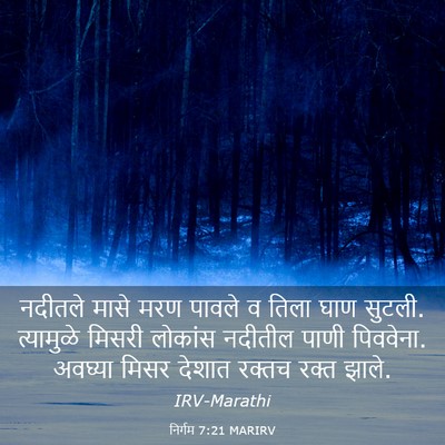Picture 03 - निर्गम 7:21 MARIRV - नदीतले मासे मरण - Bible Verse Picture