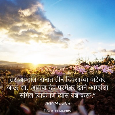 Picture 03 - निर्गम 8:27 MARIRV - तर आम्हांला रानात - Bible Verse Picture