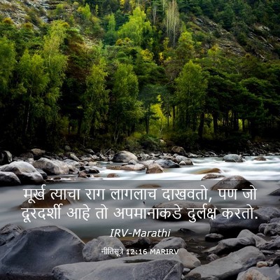 Picture 03 - नीतिसूत्रे 12:16 MARIRV - मूर्ख त्याचा राग - Bible Verse Picture