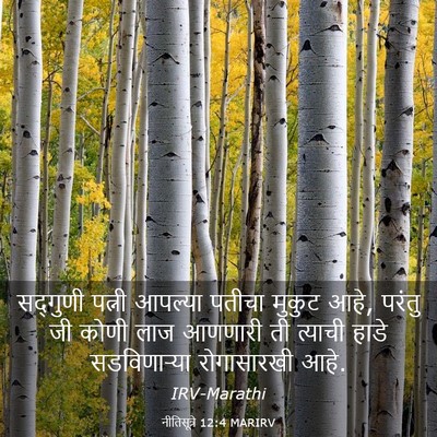 Picture 03 - नीतिसूत्रे 12:4 MARIRV - सद्गुणी पत्नी - Bible Verse Picture