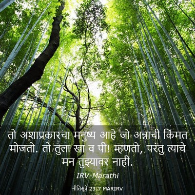 Picture 03 - नीतिसूत्रे 23:7 MARIRV - तो अशाप्रकारचा - Bible Verse Picture